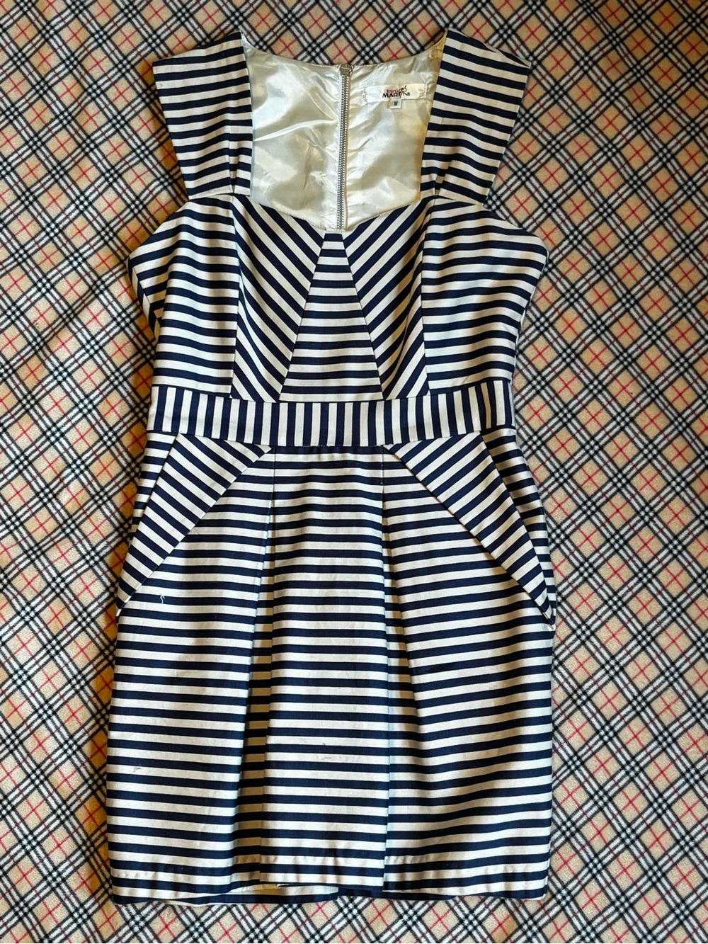 Pink Martini Navy & White Striped dress